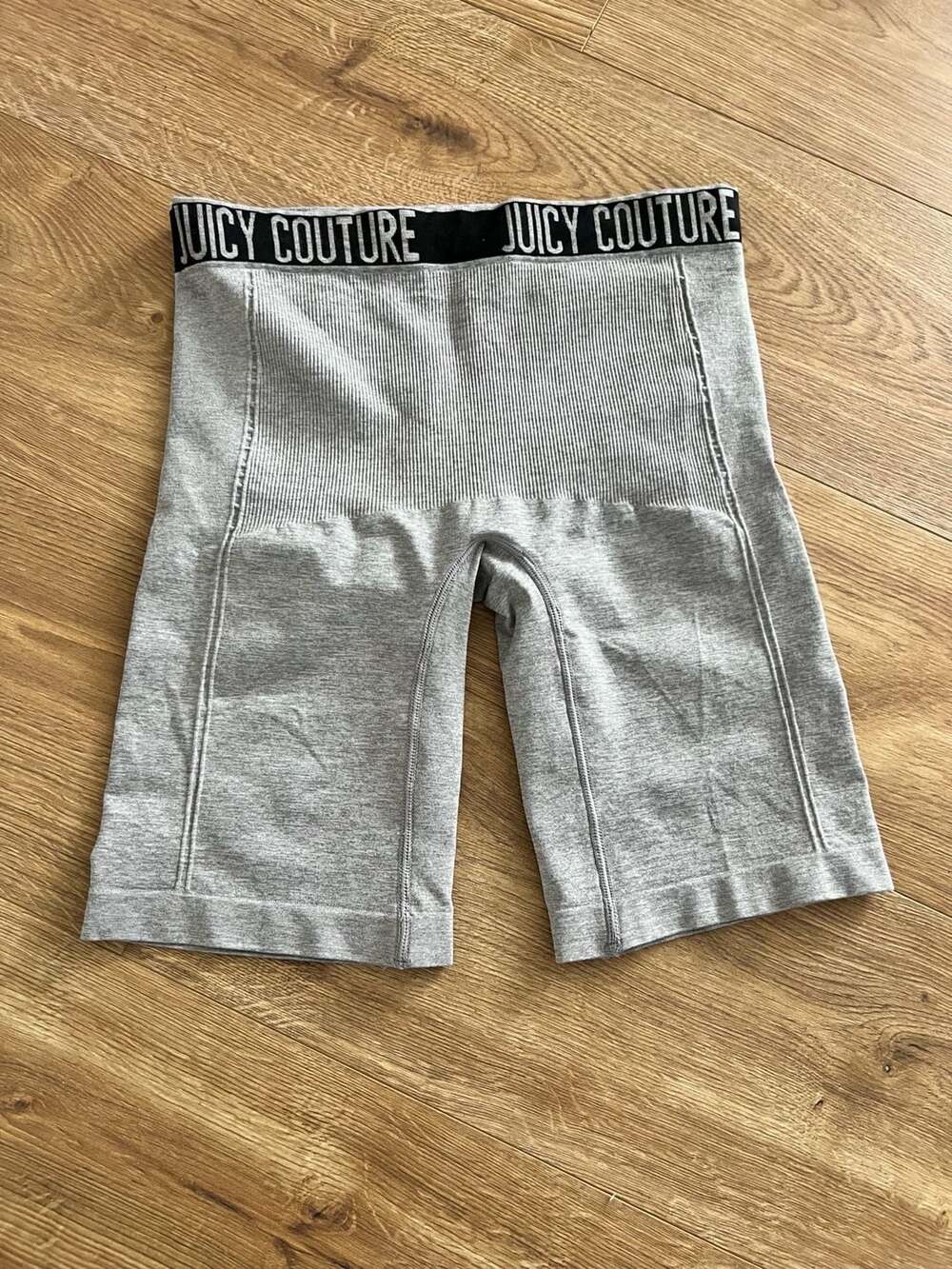 Juicy Couture Seamless Ribbed Biker Shorts Gray Size L
